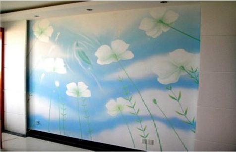 长武画墙绘怎么画好白云的蓬松感?