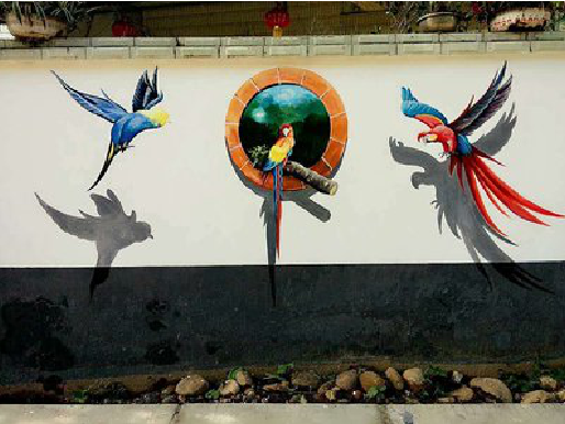 长武视觉错位-3D墙绘设计