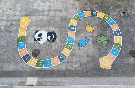 长武地面游戏彩绘