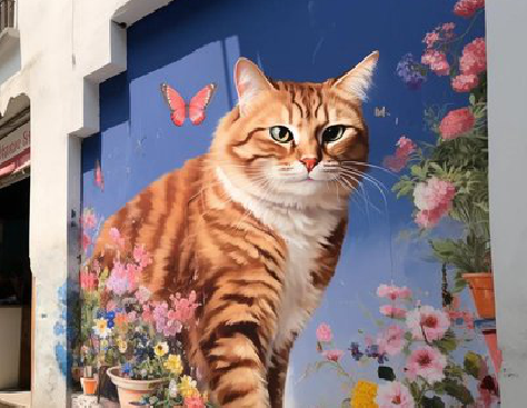 长武自己绘制有个性的手绘墙